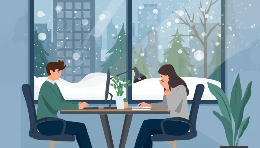 Warum viele Menschen im Winter im Büro deutlich müder sind
