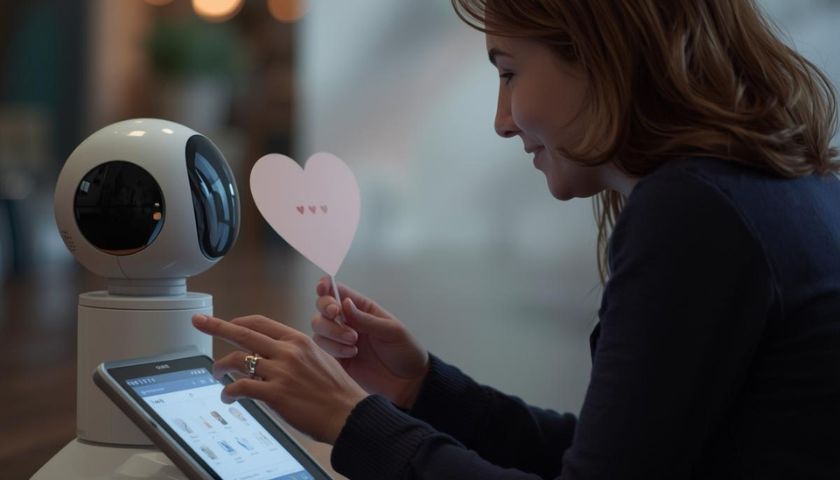 Valentinstag trotz Distanz KI Roboter Eiliko verbindet