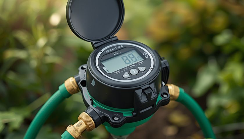 Digitaler 2in1-Bewässerungscomputer und Wasserzähler BWC 640, 34 Anschluss